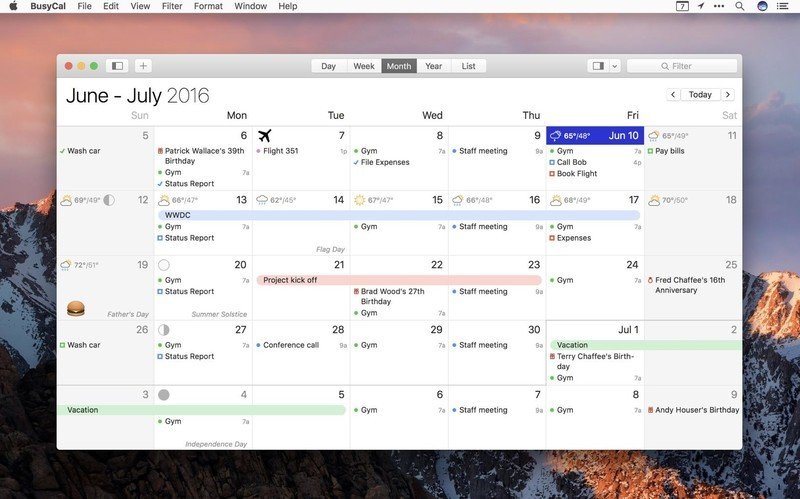 calendar screensaver for mac